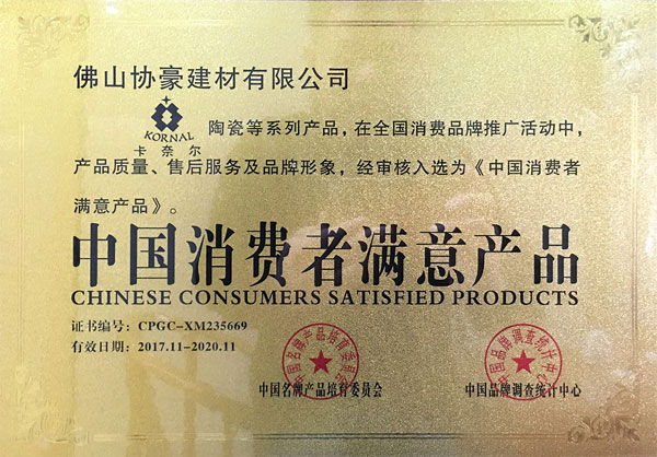中国消费者满意产品